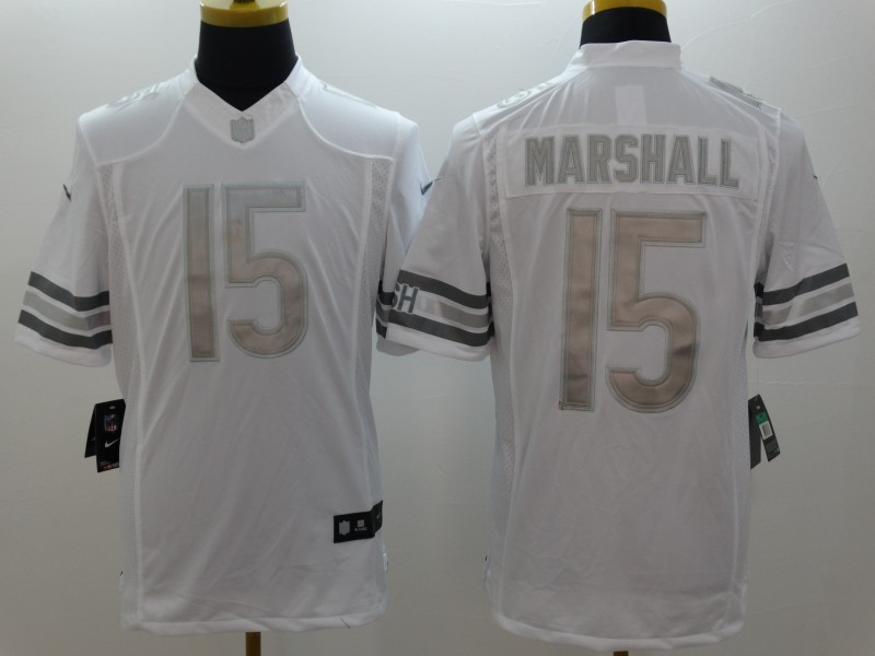 Men's Chicago Bears Brandon Marshall #15 White Jersey
